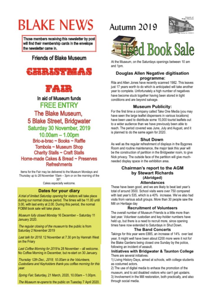 Blake News Autumn 2019 Cover