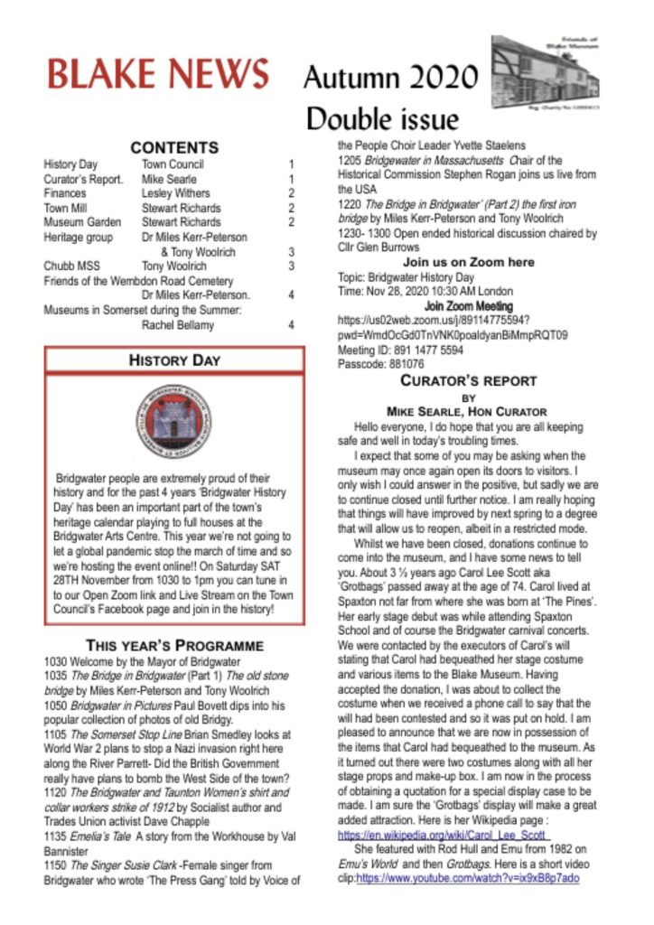 Blake News Autumn 2020 Cover