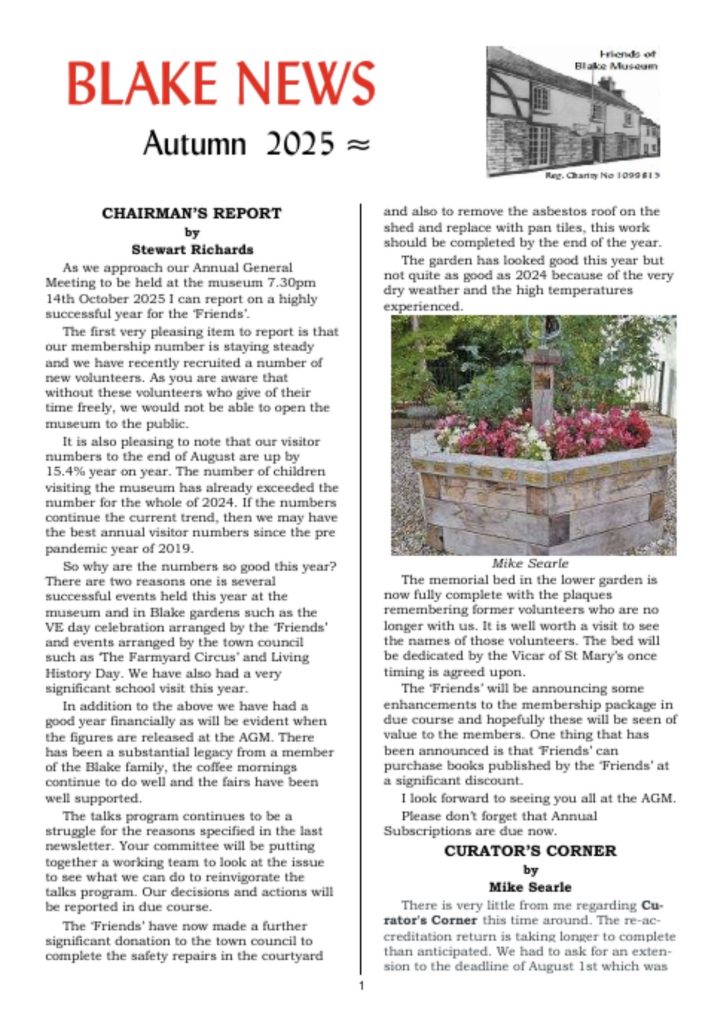 Blake News Autumn 2025 Cover