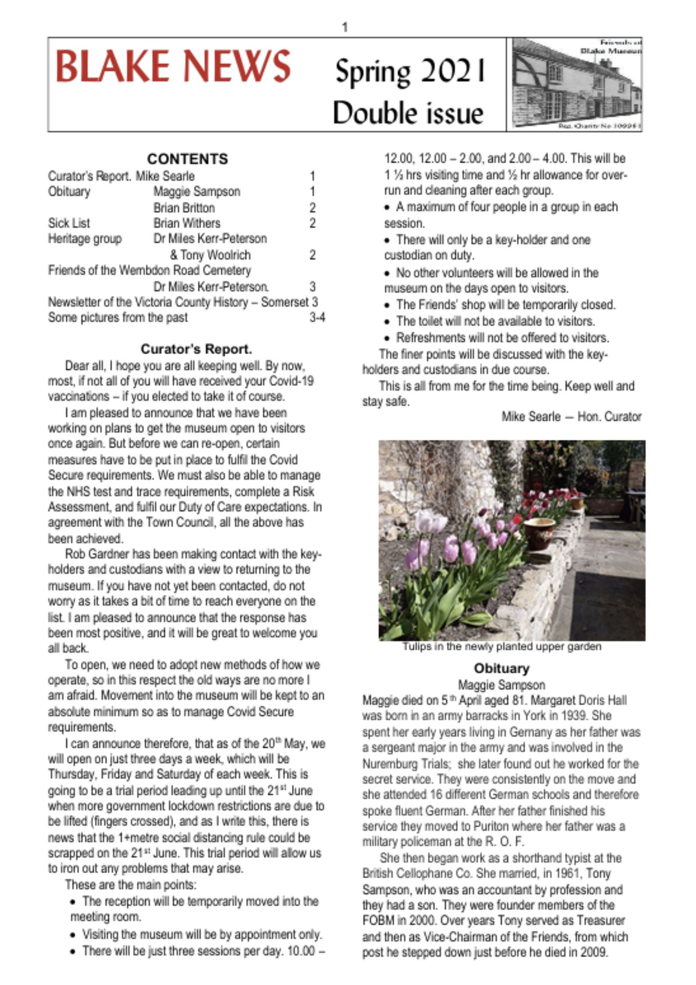 Blake News Spring 2021 Cover
