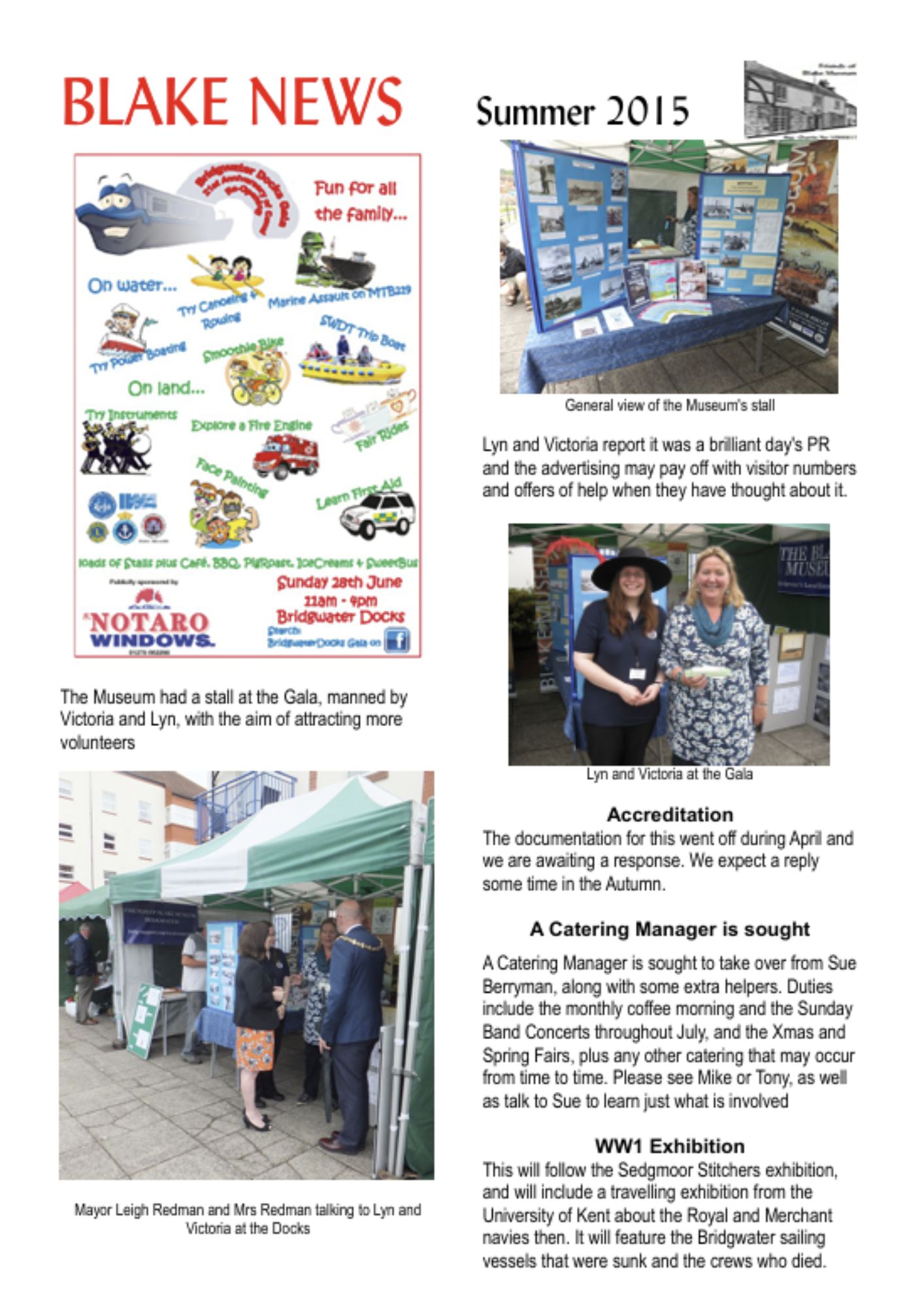 Blake News Summer 2015 Cover
