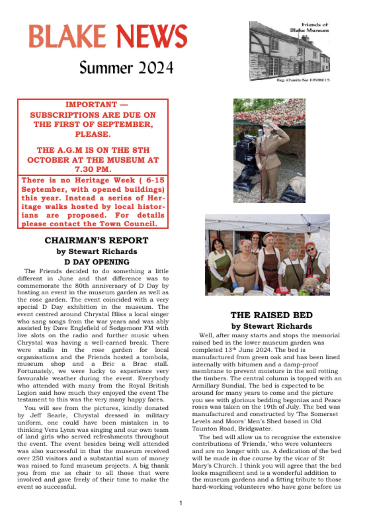 Blake News Summer 2024 Cover