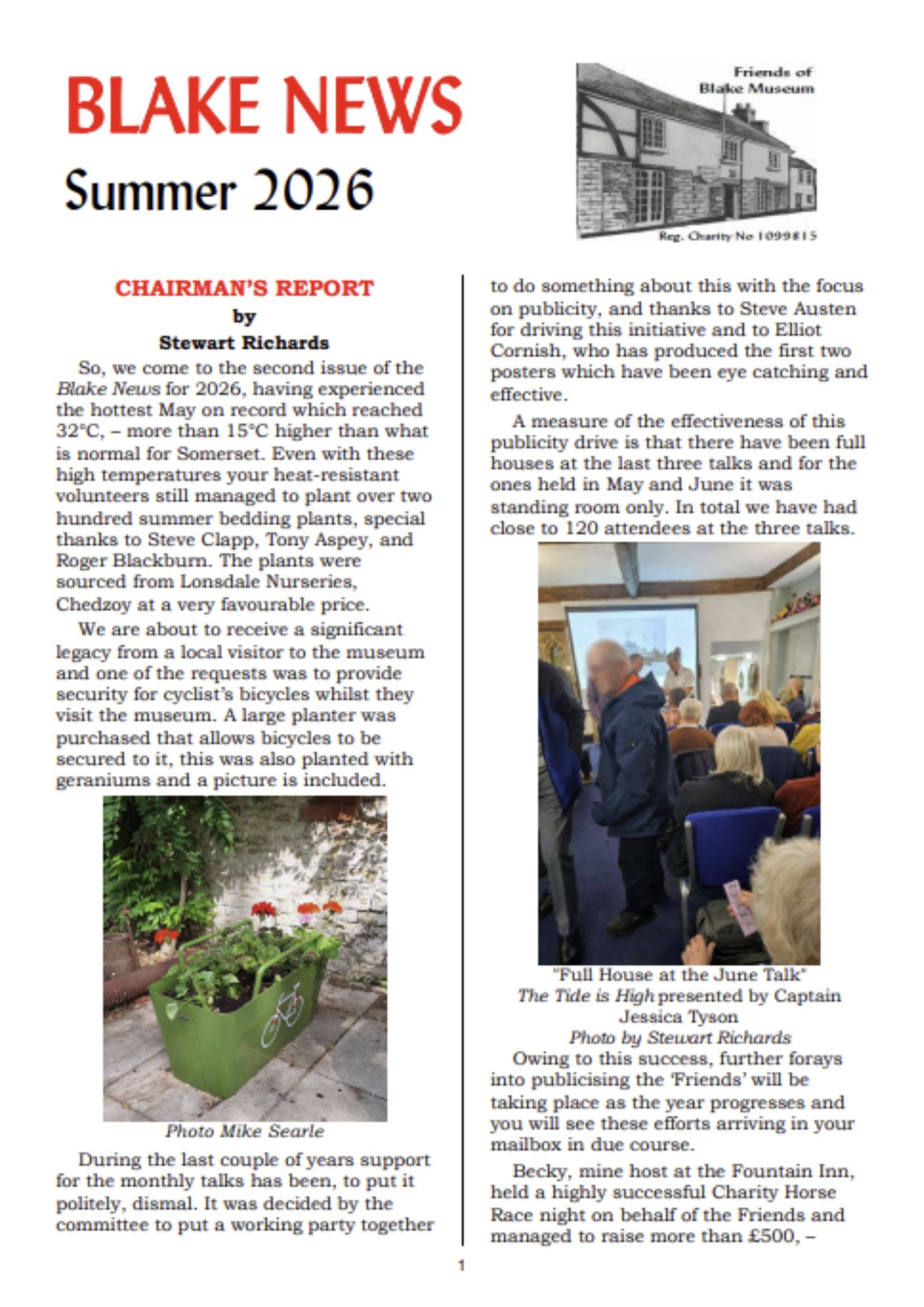 Blake News Summer 2026 Cover